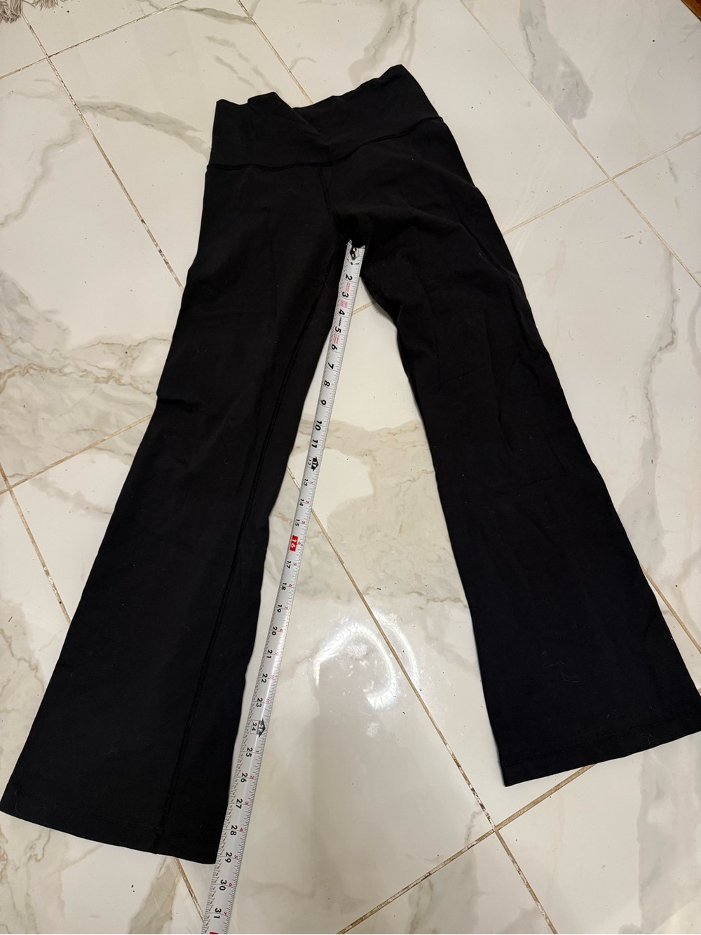 Black High-Waist Flared Leggings - Picture 9 of 9